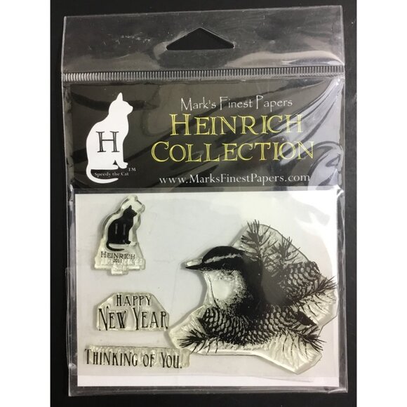 Happy New Year Thinking Of You Loon Cling Stamps, Mark's Finest Papers - Picture 1 of 3
